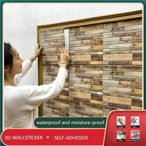 30×30CM Kitchen Brick TV Background Wallpaper Self Adhesive Oil/Waterproof Contact Paper Living Toilet 3D Stereo Wall Stickers