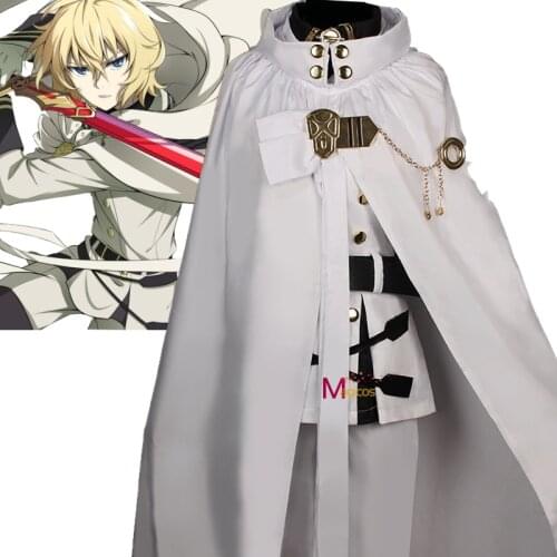 Anime Seraph Of The End Mikaela Hyakuya Cosplay Costume Owari no Seraph Costumes with Wig For Men