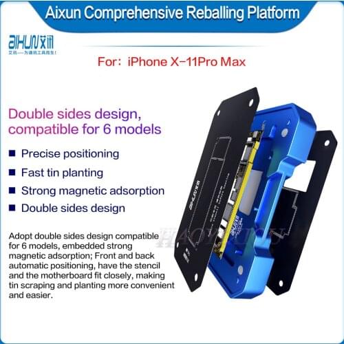 Aixun FT06Pro 6 in 1Metal Tin Planting Platform for iPhone X-11 Pro MAX Motherboard Repair Jig Fixture Mainboard Soldering Tool