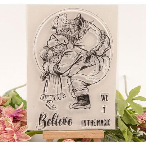 Christmas Man Clear Transparent Stamp For DIY Stationery Scrapbooking Card Making Album Decoroation Supplies