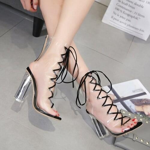 RUIDENG women fashion sandals high heels 12 cm plastic Transparent sexy party wedding shoes thin heels dress cover heel popular