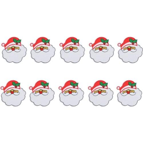 Santa Claus Patches Epaulette Badge For Clothes A-level Washable Iron-on Patches Christmas DIY Sewing Embroidery Accessory