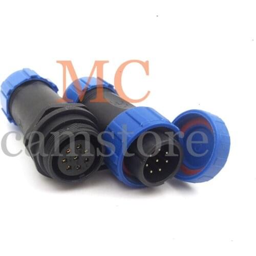 SP21 waterproof connector 8 pin, industrial power cable connector, automotive solder wire connector plug and socket