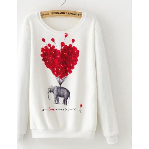 Flymokoii New 2020 Fashion Spring Women Long Sleeve Flannel Tracksuit Hoodie Cute Animal Printed Casual Pullover Sweatshirt