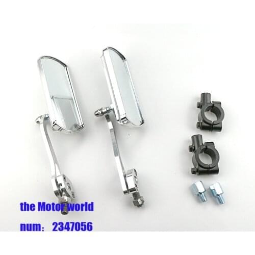 White Motorcycle 3" Round 7/8" Handle Bar End Mirrors For Harley Honda Suzuki Yamaha Cafe Racer Bobber Universal