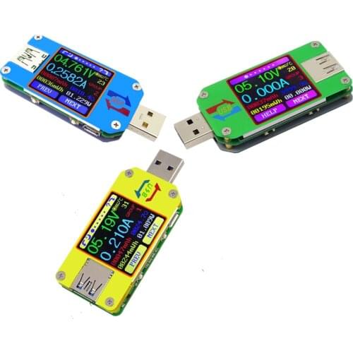UM25C/ UM25 USB 2.0 Type- C Color LCD Voltage current meter Tester Voltmeter ammeter battery charge measure cable resistance