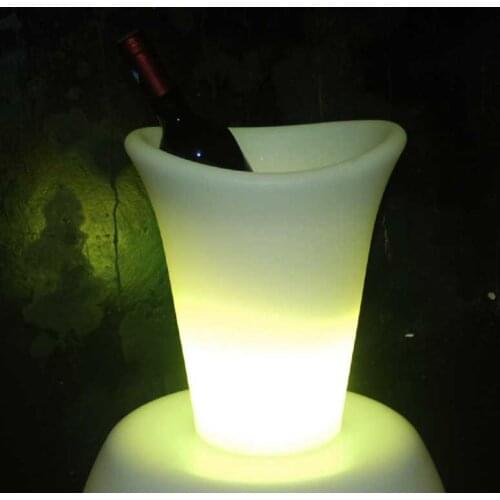 16 Color Changing Waterproof Plastic LED Ice Bucket Bars Nightclub Portable LED Light Up Champagne Beer Bucket KTV Wedding Decor