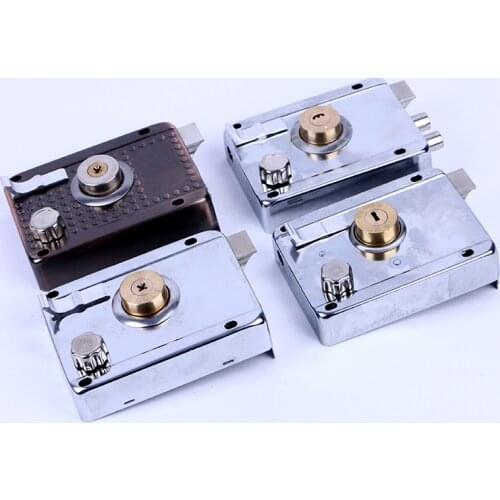 Door Lock Strong Deadbolt Home Security Universal Exterior Anti-theft Accessory Stainless Steel Multiple Insurance Smooth