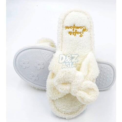 Millffy Womens indoor slippers white purple comfortable slipper cute slippers couple slippers waterproof non-slip soles slipper