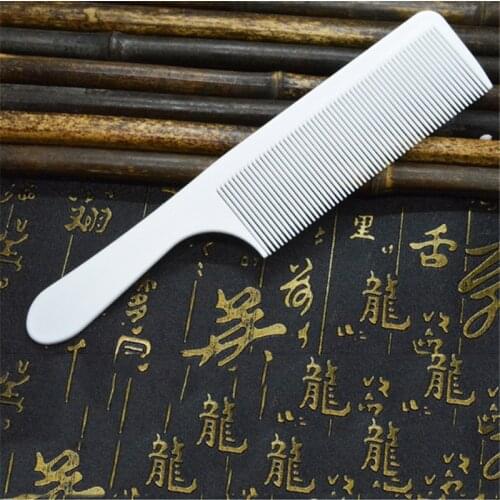 1 PC Retro Heat Resistant Salon Hair Trimmer Brushes Plastic Pin Tail Antistatic Comb Professional White Resin Cutting Comb