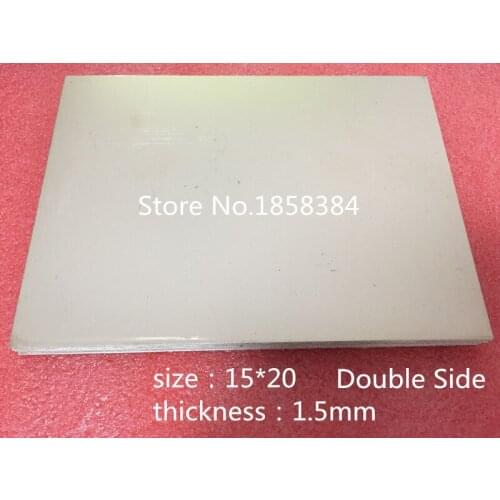 10pcs/lot Double Side 15*20 FR4 FR-4 Glass fiber Blank Copper Clad Printed Circuit Board Universal Prototype PCB