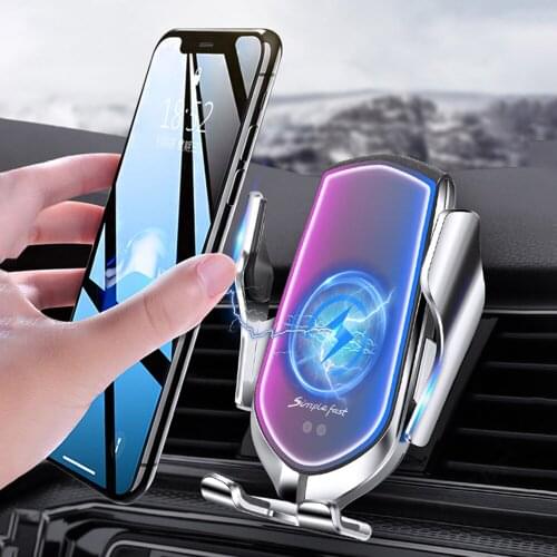 10W Qi Wireless Car Charger Automatic Clamping Air Vent Mount Car Phone Holder Fast Charging For iPhone 12 11 Pro Huawei P30 Pro