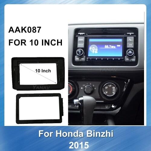 2 DIN Car DVD Video Frame Adaptor Dash Trim Fascia Panel for Honda Binzhi 2015 Trim Kit CD Bezel Dash Mount panel fascia Frame