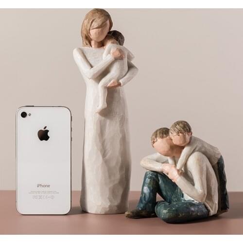 Mothers Day Birthday Easter Wedding Gift Nordic Home Decoration People Model Living Room Accessories Family Figurines Crafts