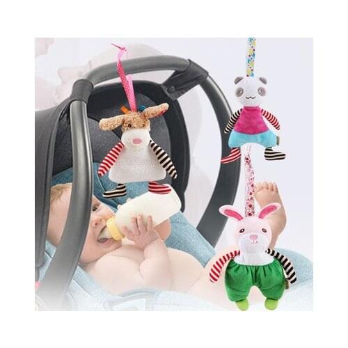 Baby Rattle Soft Animal Hanging Rattle Plush Toys Infant Crib Bed Stroller Car Hanging Plush Toy For Newborn Best Gift