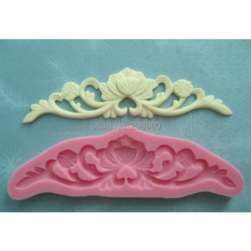 European style sculpture Heart star pattern decorate border around the cake Sugar lace silicon Mold Fondant Cake polymer clay