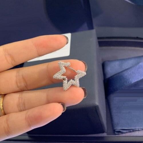 Brand 1:11 Piece Multicolor Optional Fashion Single White Star Earring Micro Zirocn for Women Brand Jewelry