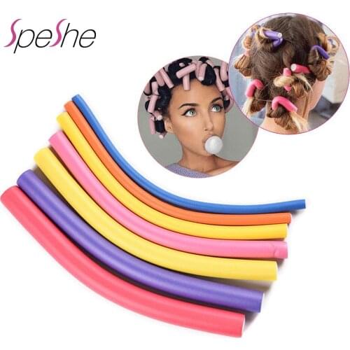 42Pcs Flexible Hair Curling Rod Magic Curler Makers Sponge Headband No Heat Curls Ribbon Hair Rollers DIY Hair Styling Tools