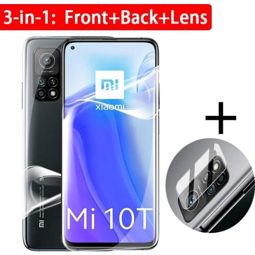 3in1 Screen Back Hydrogel Film for Xiaomi Mi 10T Note 10 Pro Mi10 Lite 5G Ultra T Mi10t 10pro 10lite Camera Protector Not Glass