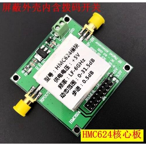 HMC624 bDigital RF attenuator module LF~6GHz 0.5dB step accuracy up to 31.5dB