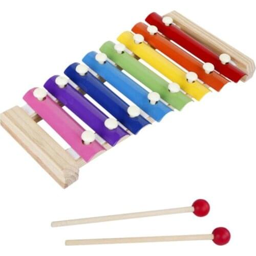 Octave Xylophone Musical Instrument Toy Pine Steel Sheet Improve Study Week Music Puzzle Percussion Instrument Christmas Gifts