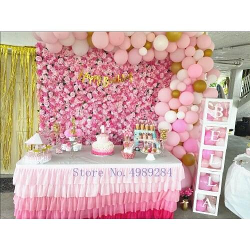 40X60CM Artificial Flower Rose Flower Wall Background Wall Decoration Wedding Christmas Outdoor Party Photography Props