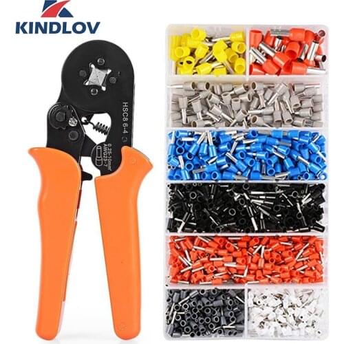 KINDLOV Pliers Automatic Wire Stripper Cable Connector Terminals Kit HSC8 6-6 0.25-6mm Self-adjusting Crimping Tool Hand Tools