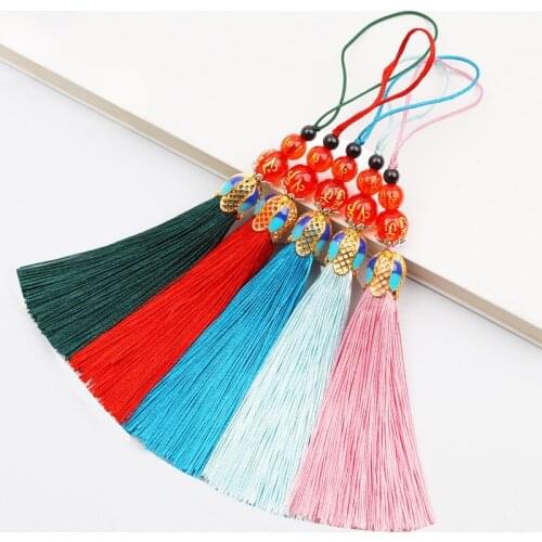2-10Pcs Crown Buddha Bead Tassels DIY Craft Classical Pendant Clothes Hair Accessories Handmade Home Decor Parts jewelry Fringe