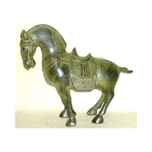 Brass Collectable Vintage Old collection Chinese brass horse sculpture statue Garden Decoration 100% real Brass