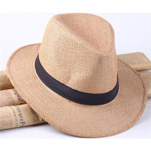 Summer Straw Cowbay Hat Trilby Girls Vintage Jazz Hat Bucket Hat For Men Swanowing