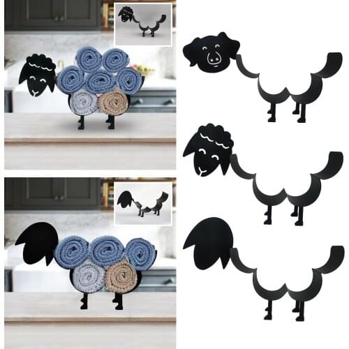 Artistic Iron Craft Toilet Tissue Holder Rack Roll Paper Stand Storage