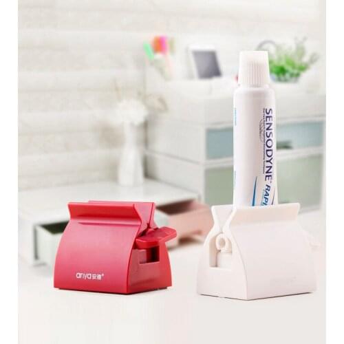 Multifunction Rolling Toothpaste Dispenser Portable Tube Toothpaste Squeezer Toothpaste Storage Rack Bathroom Accessories Set