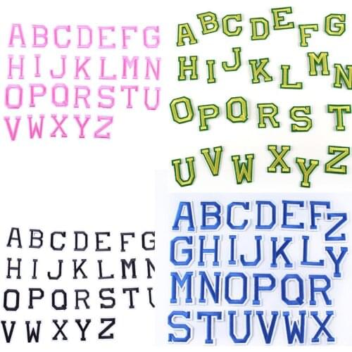 Letter Patch Embroidered Patches For Clothing Iron on Patch Decor Patches Clothes Letter Applique Accessories Embroidery Patch