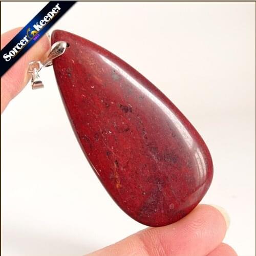 Natural Stone Red River Stone Bijoux Vintage Diy Beads Pendant Costume Jewellery Women Mens Charm Necklace with Gift Box YS431