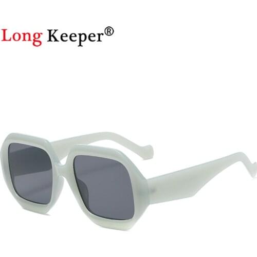 2021 New Fashion Oversize Polygon Sunglasses For Women Vintage Oversized Frame Square Sun Glasses Female Elegant Shades Oculos