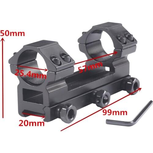 Hunting 25.4mm Double Scope Rings Higher Mount for Dovetail Ring 20mm Weaver Rail Hunting Riflescope Caza Accessories