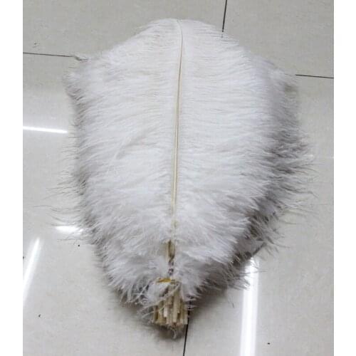 Wholesale pretty 50pcs high quality 12-14inch/30-35cm white ostrich feathers Wedding Party Hotel Decoration