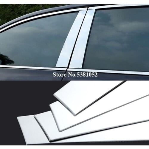 Stainless Steel Window B-pillars Center Pillar Trim For Hyundai Tucson 2018 2019 2020 Accessories Decoration Sticker