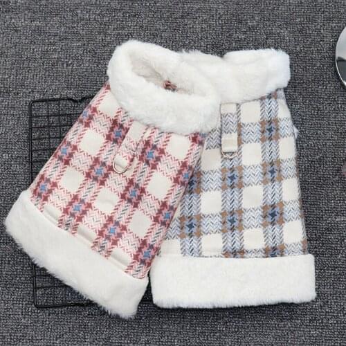 Plush Thick Warm Dog Clothing Autume Winter Puppy Cat Vest Jacket Tractable Teddy Corky Cat Pet Clothing Outfit Pet Apparel