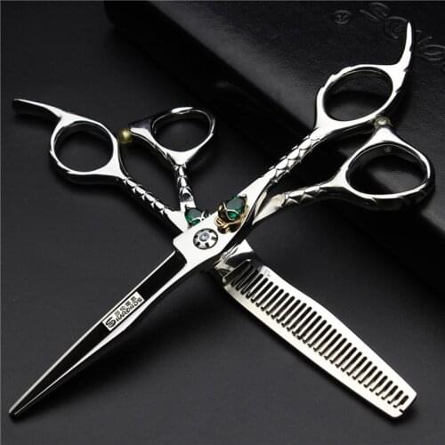 Barber Professional hairdressing scissors 6/5.5/7 Inch 440c japan steel right left hand thinning hair cutting scissors shears