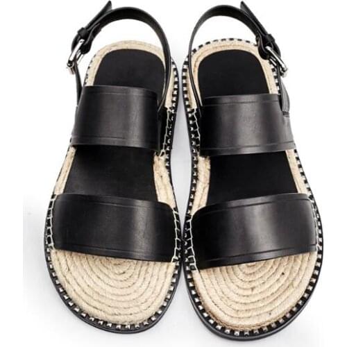 Summer Thick Heels Plaited Sandals for men Breathable Leisure Summer Gladiators Beach Shoes