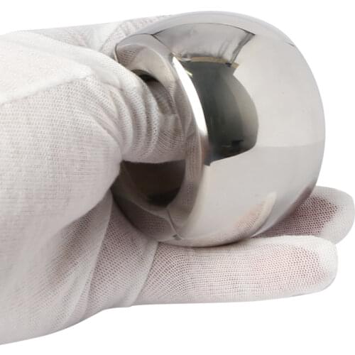 Stainless Steel Oval Ball Stretchers L Scrotum Pendant Ball Stretchers Testis Weight Penis Restraint Lock Ring 3 Size