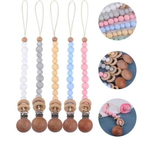 Silicone Baby Anti-drop Chain Pacifier Clips Infant Nipple Appease Soother Chain Clips Dummy Holder Bebes Baby Gifts