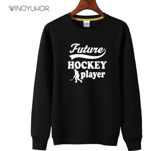 Future Hockey Player Sweatshirts Baby Boys New Casual Long Sleeve Pullovers Ice Hockeyer Hip Hop Tops Kids Girls Clothes