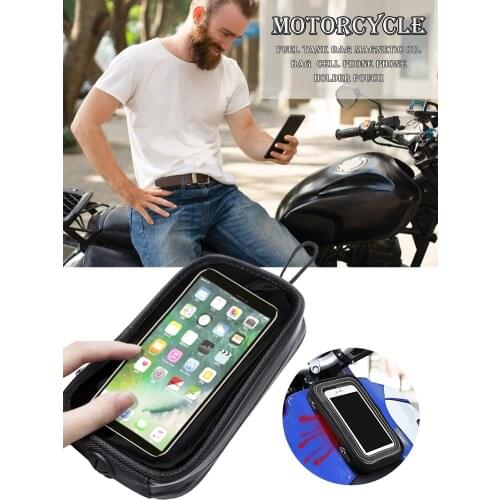 Universal Motorcycle Tank Bags Magnetic Tank Bag Transparent Mobile Phone Seat Bag Water repellent Phone Holder Pouch 2021