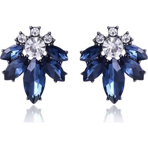 TODOX New Women stud Earrings Personality Fashion Jewelry Retro Geometric color Acrylic Crystal lady Elegant earring hot sale