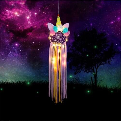 1pcs Unicorn Dream Catcher Girl Bedroom Wall Accessory Home Decoration Baby Shower Wedding Favor Unicorn Party Christmas Gift-B