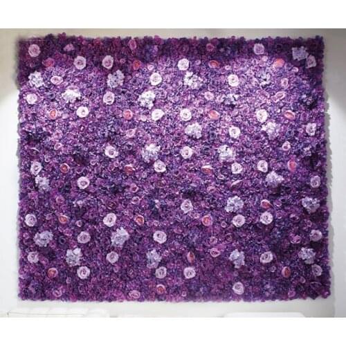 2.4M*2.4M Wedding Flower Wall Voilet Rose & Hydrangeas flower backdrop wedding stage decoration