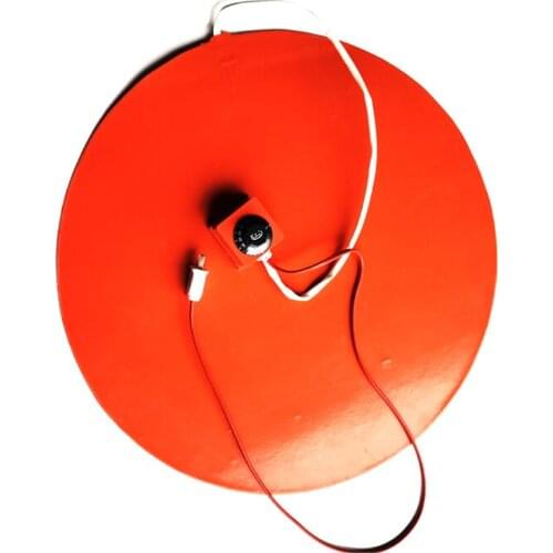 230V 550W Diameter 600*1.5mm Round Silicone Heater with dial thermostat 1500mm lead wire