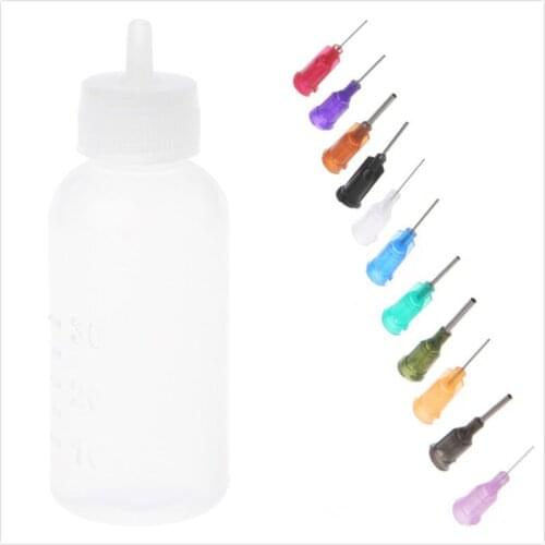5/10 set of 30 ml dispensing bottle + dispensing tip precision needle liquid dispenser needle for flux and needle